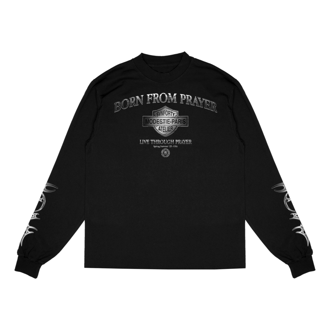 Black "Prayer" Longsleeve