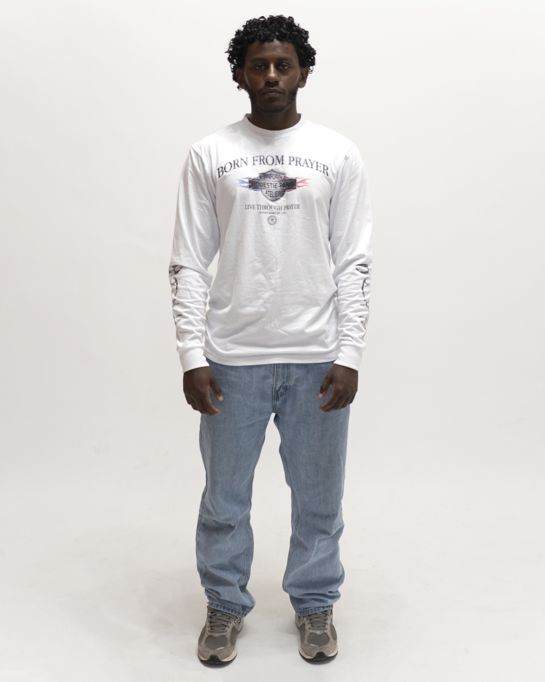 White "Prayer" Longsleeve