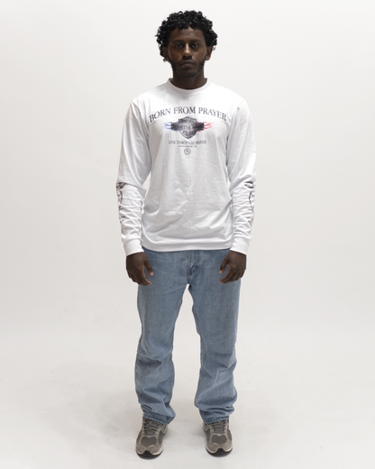 White "Prayer" Longsleeve