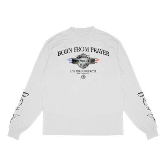 White "Prayer" Longsleeve